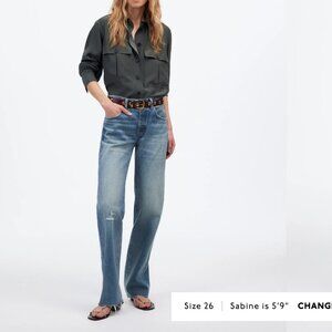 NWT Madewell Dean Easy Straight Jeans, Size 27